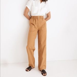 Madewell Cotton Ripstop Pull-On Straight Pants